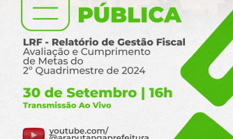 AUDIÊNCIA PÚBLICA | LRF 2º QUADRIMESTRE DE 2024